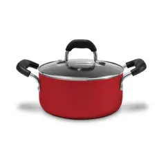 BRINOX - Cacerola Con Tapa 22cm 3.4L Saffron Rojo