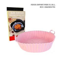 GENERICO - Molde Freidora Aire Silicona Reutilizable Antiadherente Rosado