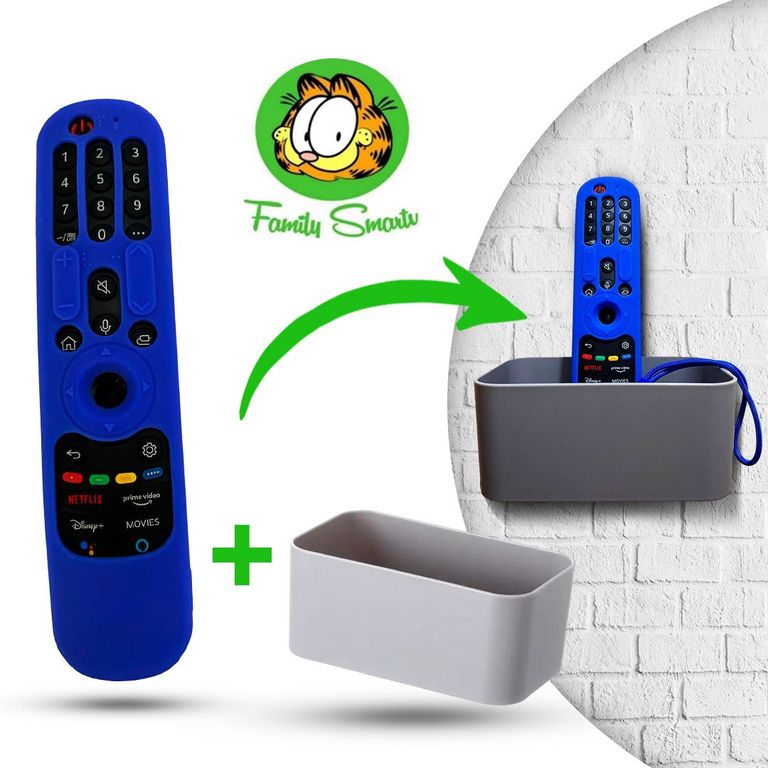 Funda Control LG Magic 2023 Protector Anticaída/ Azul + Soporte