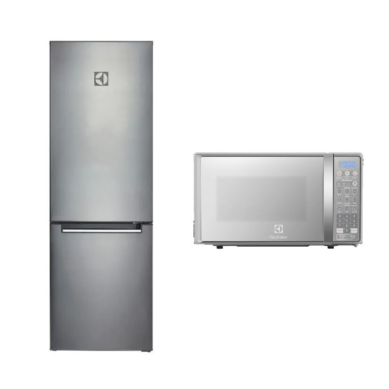 Combo Refrigeradora 310L Gris ERT32G2KSQS Microondas 20L EMDO20S2GSRUG