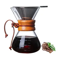 ICHIMATSU - Cafetera Gota a Gota Chemex 600ml con Colador de Acero