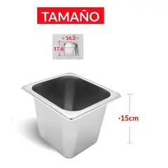 TIGERBEE - BANDEJA GASTRONÓMICA DE ACERO 17.6 cm x 16.2 x 15 cm