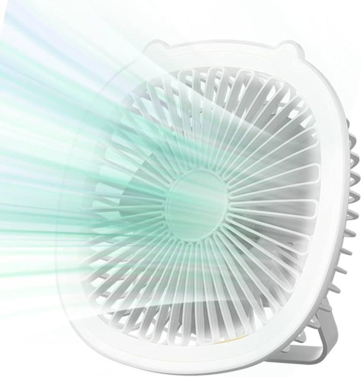 Lámpara de mesa y ventilador