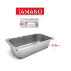 TIGERBEE - BANDEJA GASTRONÓMICA DE ACERO 32.5 cm x 17.6 x 6.5 cm