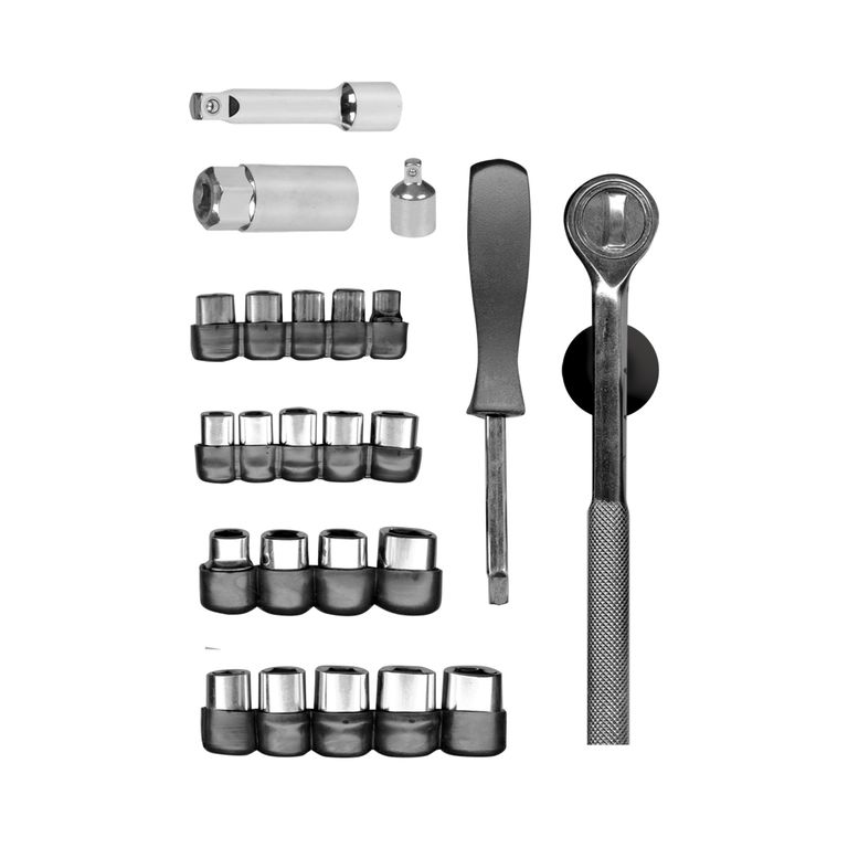 Juego de 25 herramientas 1/4" y 3/8" para mecánico COD 23974