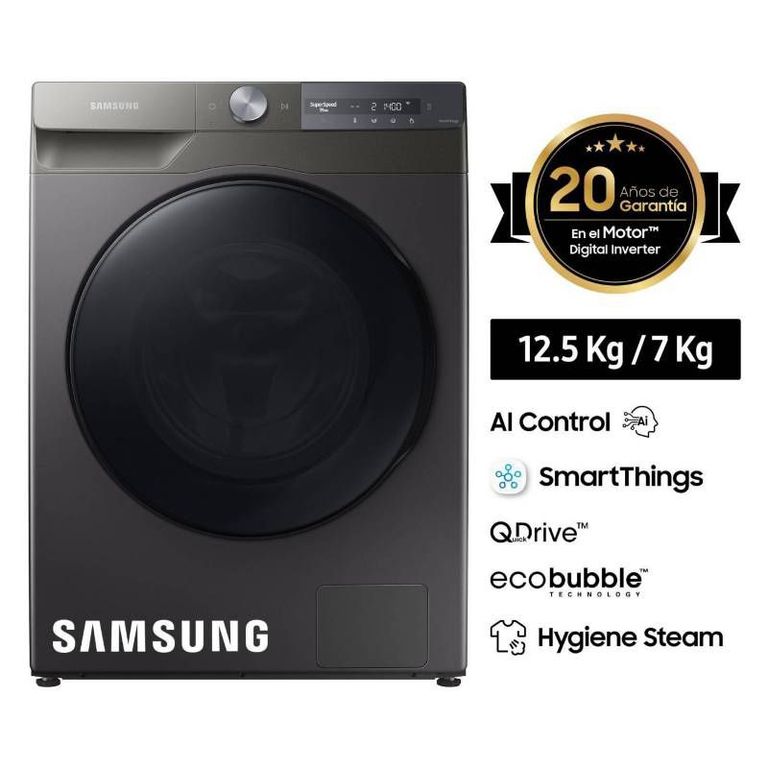 LAVASECA 12.5 KG 7.0 KG WD12T704DBN/PE