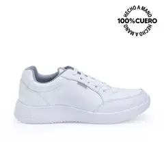 RABBIT - Zapatilla Escolar Casual ALEX-053 T Blanco Cuero