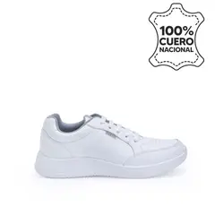 RABBIT - Zapatilla Escolar Casual ALEX-053 T Blanco Cuero