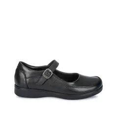 RABBIT - Zapato Escolar Ballerina Casual MANA-058 Negro Cuero