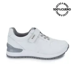 RABBIT - Zapatilla Escolar Unisex Casual ANDREI-025 I Blanco Cuero