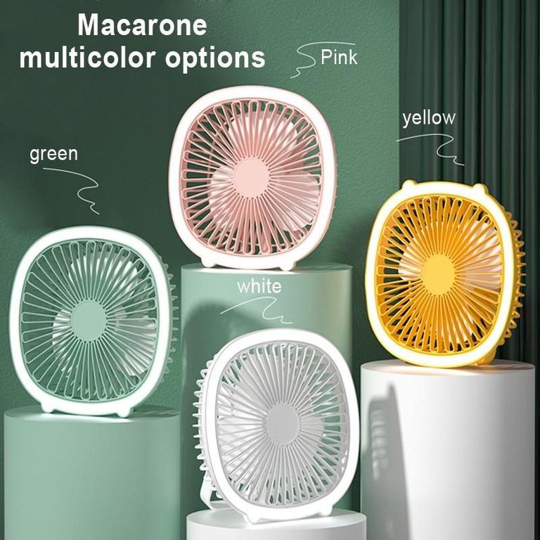 Lámpara de mesa y ventilador