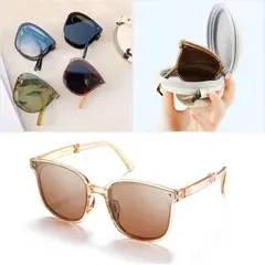 GENERICO - Gafas de sol plegables clásicos retro polarizadas portátil