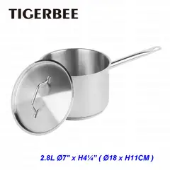 TIGERBEE - CACEROLA DE ACERO INOXIDABLE DE 18 CM