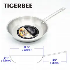 TIGERBEE - SARTEN DE ACERO INOXIDABLE DE 28 CM