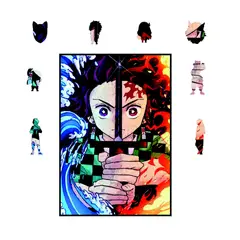 GENERICO - Rompecabezas Del Anime Tanjiro Kamado De 200 Piezas Diferentes