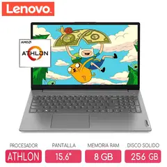 LENOVO - Laptop ATHLON Ram 8GB SSD 256GB Pant 15.6 FHD FreeDos sin windows V15 G4