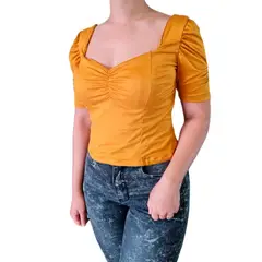 GENERICO - Blusa mujer Mirella - Mostaza amarillo