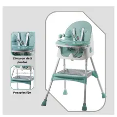 GENERICO - Silla de Comer Ebaby Plegable Doble bandeja LULU