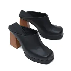 MATISMA - Tacos Zuecos Para Mujer Aine Negro