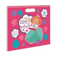 GENERICO - Libro Infantil Alegres Princesas- Libros para colorear y decorar con stickers
