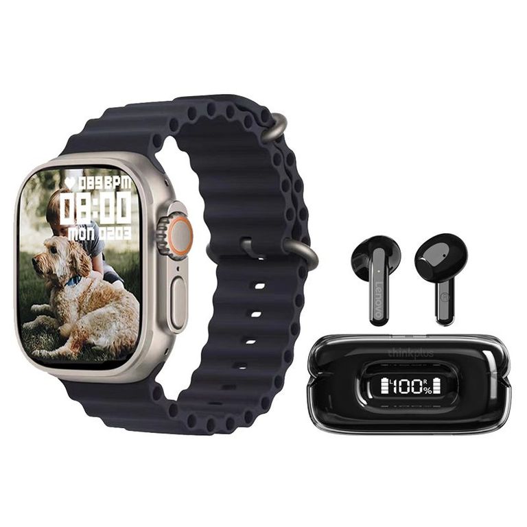 X15 II De Audífonos-Negro y Toumi Watch S9 PRO ULTRA-Negro