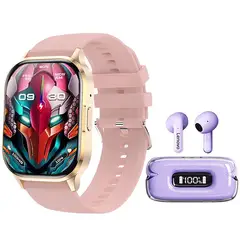 LENOVO - X15 II De Audífonos tws-Morado y Toumi Watch GT-W-Rosa