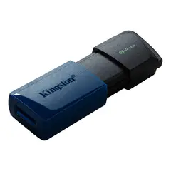 KINGSTON - Memoria usb data traveler exodia m 64 gb 3.2 azul/negro
