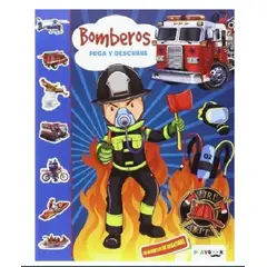 GENERICO - Libro Infantil Bomberos Pega y Descubre