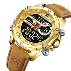 NAVIFORCE - Reloj 9208 Analogo Digital Correa Cuero