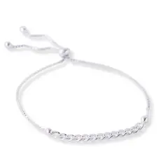 AMBAR JOYERIA - Pulsera de Plata 925 Regulable Tipo Cartier Silver