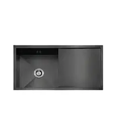 XM - LAVADERO DE COCINA ACERO 1P CON ESCURRIDERO NEGRO ULS01-10050