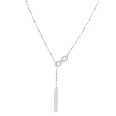 AMBAR JOYERIA - Collar de Plata 925 Layer Infinito Silver