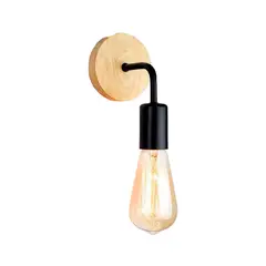 GENERICO - Aplique Lampara De Pared Sevilla Color Socket Negro Baita