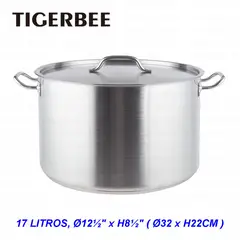TIGERBEE - OLLA DE ACERO INOX 304 DE 17 L