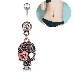 GENERICO - Piercing para ombligo - acero quirúrgico