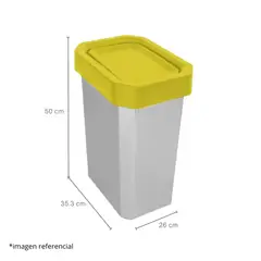 DISA SOLUCIONES ECOEFICIENTES - PAPELERA VAIVEN AMARILLO 26 LITROS