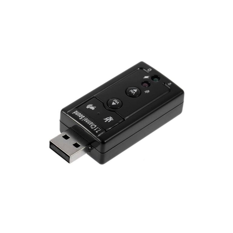 Tarjeta De Sonido Externo 7.1 USB Audio 3D Adaptador 3.5 Jac