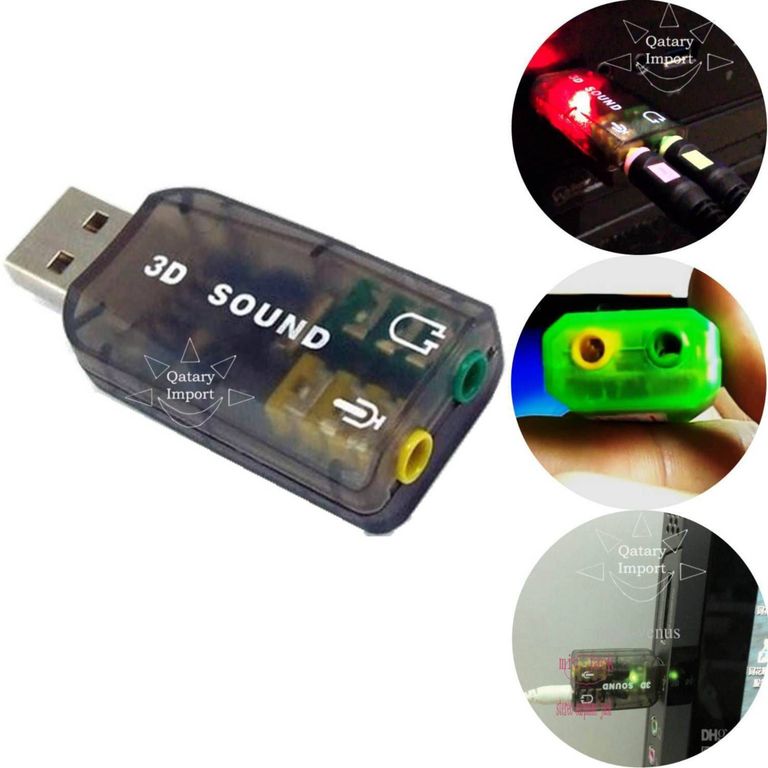 Tarjeta de Sonido Externo USB 5.1 Canales para PC