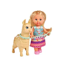 EVI LOVE - Juguete Muñeca Traje Típico Con Alpaca