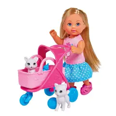 EVI LOVE - Juguete Muñeca Gato con Coche y Accesorios