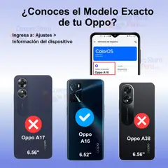 GENERICO - Funda de Oppo A16 con Anillo Metálico Antishock Rojo Resistente