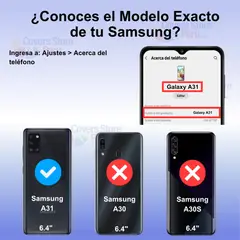 GENERICO - Funda para Samsung A31 con Anillo Metálico Antishock Azul Resistente