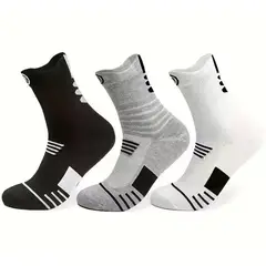 GENERICO - Medias Deportivas Cortas Talla Grande 3 pares surtidos