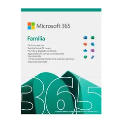 MICROSOFT - 365 FAMILIA PARA 6 USUARIOS LICENCIA VIRTUAL