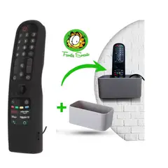 LG - Funda para Magic Remote 2021 Silicona / Negro + Soporte