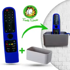 LG - Funda para Magic Remote 2021 Silicona / Azul + Soporte