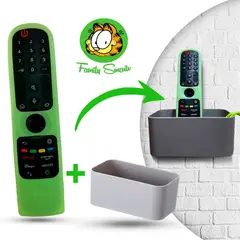 LG - Funda para Magic Remote 2021 Silicona / Verde + Soporte
