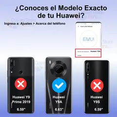 GENERICO - Funda para Huawei Y9A con Anillo Metálico Antishock Rojo Resistente