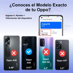 GENERICO - Funda de Oppo A54 con Anillo Metálico Antishock Rojo Resistente