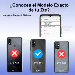 GENERICO - Funda Case para Zte A71 con Anillo Metálico Antishock Rojo Resistente